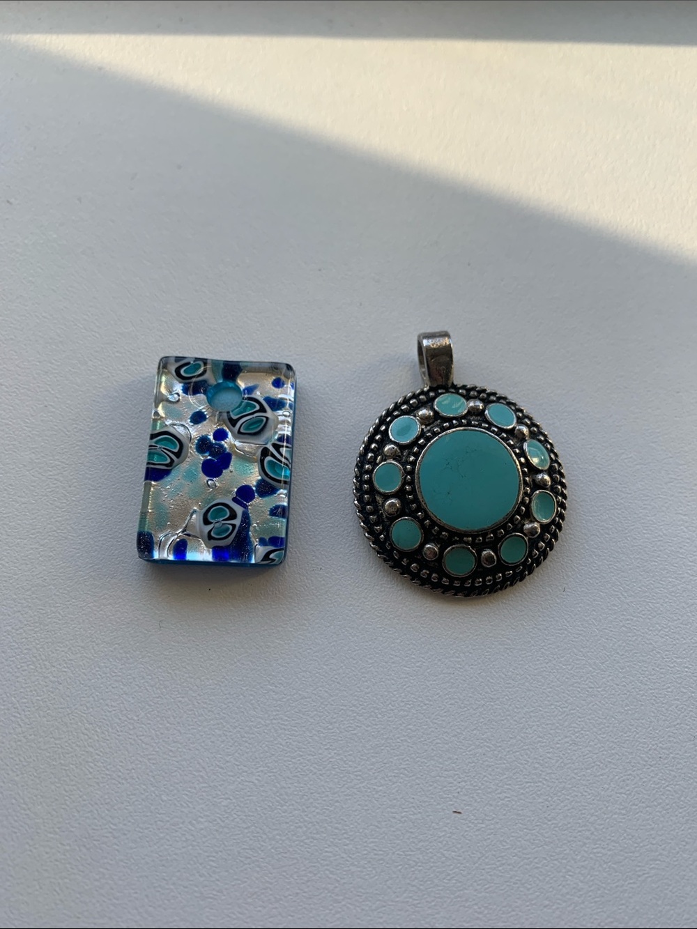Two vintage pendants bundled for savings!